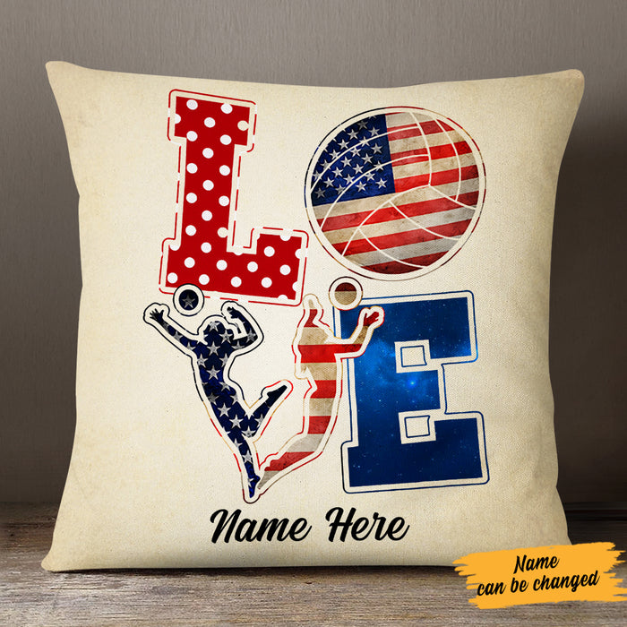 Personalized Love Volleyball Pillow DB166 23O57 1