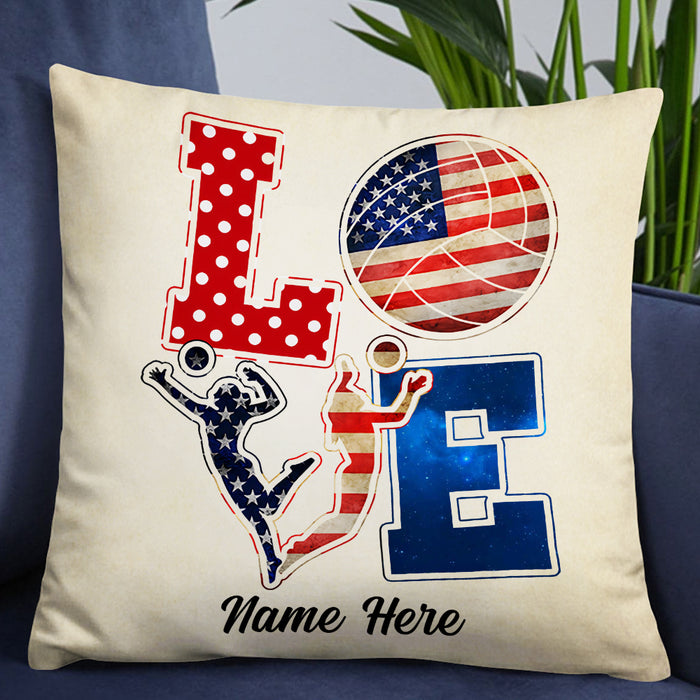 Personalized Love Volleyball Pillow DB166 23O57 1