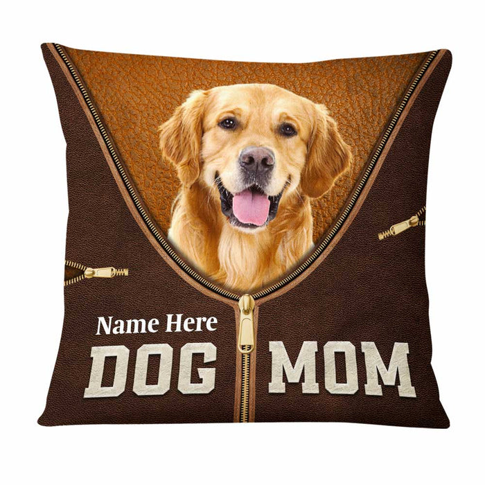 Personalized Dog Photo Mom Dad Pillow DB172 95O47 1