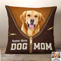 Personalized Dog Photo Mom Dad Pillow DB172 95O47 thumb 1