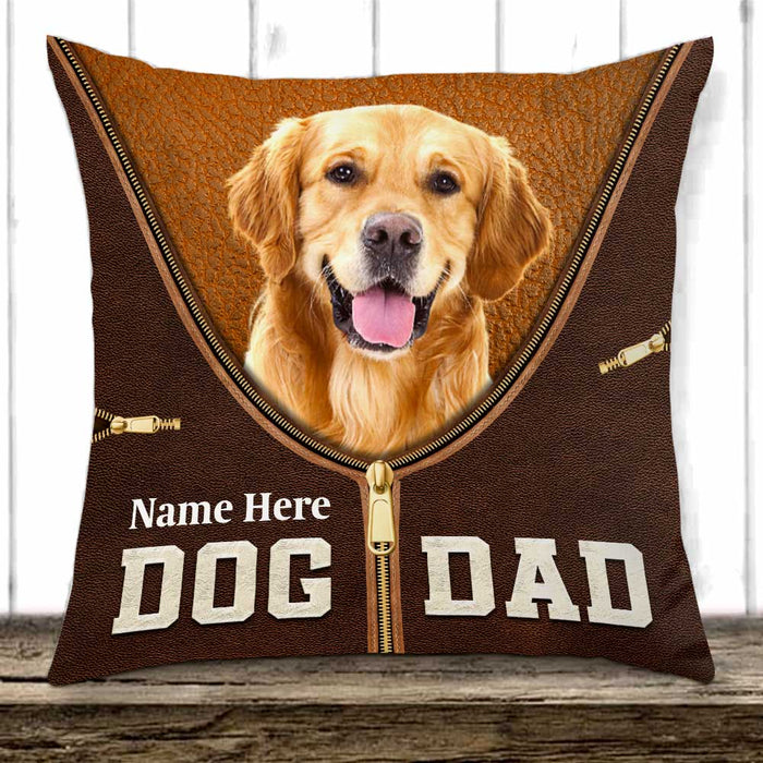 Personalized Dog Photo Mom Dad Pillow DB172 95O47 1