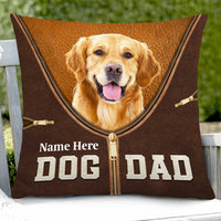 Personalized Dog Photo Mom Dad Pillow DB172 95O47 thumb 1