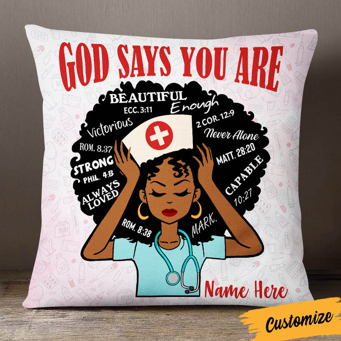 Personalized BWA Nurse God Says You Are Pillow DB172 85O36 1