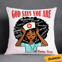 Personalized BWA Nurse God Says You Are Pillow DB172 85O36 thumb 1
