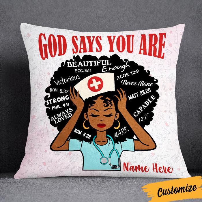 Personalized BWA Nurse God Says You Are Pillow DB172 85O36 1