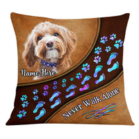 Personalized Dog Photo Never Walk Alone Pillow DB173 85O53 thumb 1