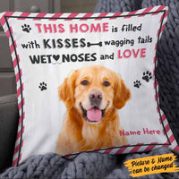 Personalized Dog Photo Filled With Love Pillow DB173 26O58 thumb 1
