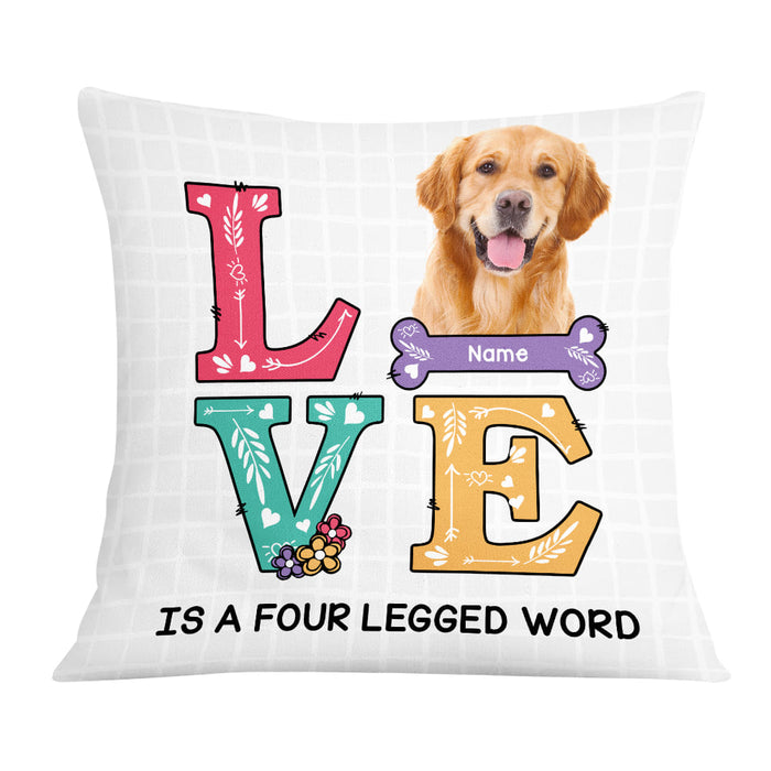 Personalized Dog Photo Love Pillow DB176 23O57 1