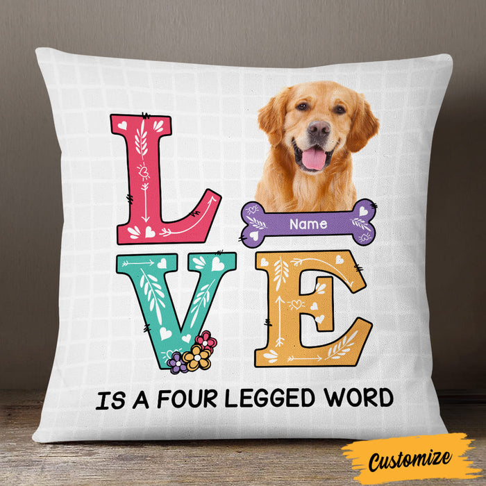 Personalized Dog Photo Love Pillow DB176 23O57 1