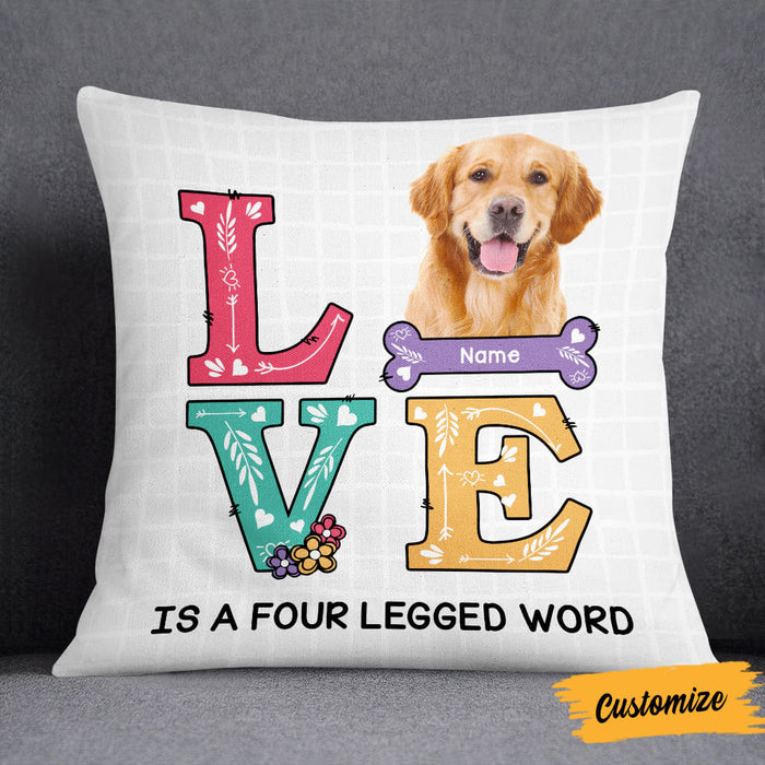 Personalized Dog Photo Love Pillow DB176 23O57 1