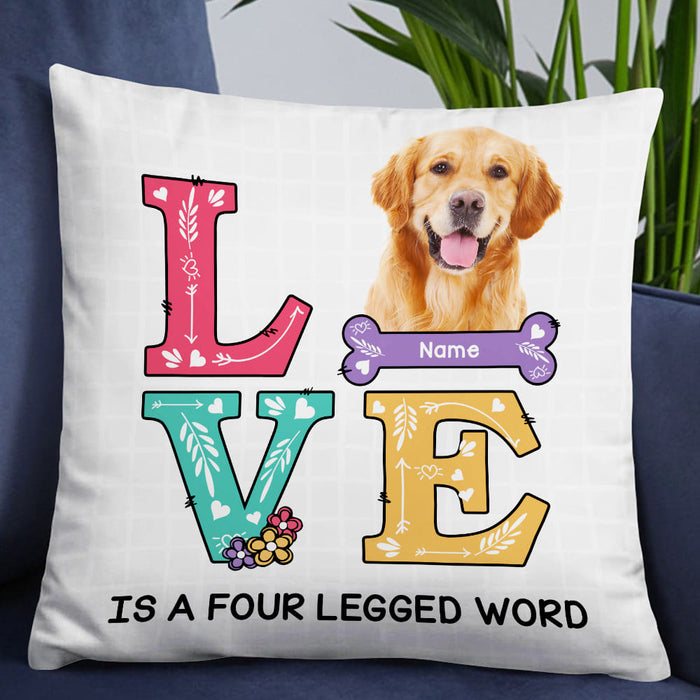 Personalized Dog Photo Love Pillow DB176 23O57 1