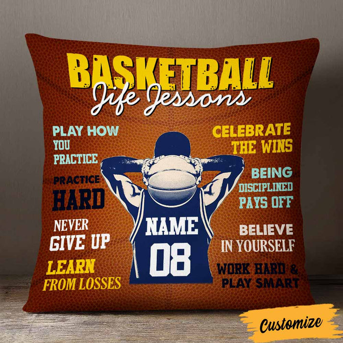 Personalized store basketball pillow