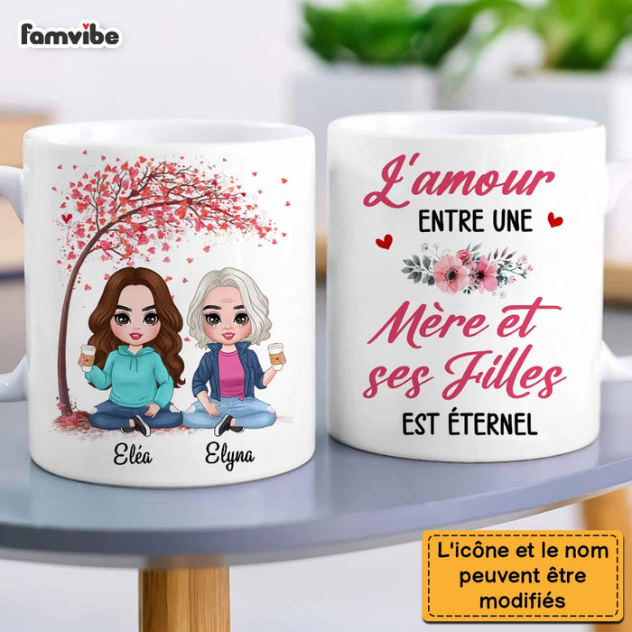 Personalized French Love Between Mom And Daughter Mug 30892 1