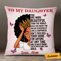 Personalized Mom To My Daughter Pillow DB183 87O57 thumb 1