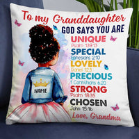 Personalized BWA Daughter Granddaughter Mom Grandma Pillow DB187 30O34 thumb 1