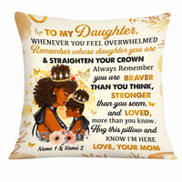 Personalized Mom Grandma BWA Daughter Granddaughter Pillow DB181 81O34 thumb 1
