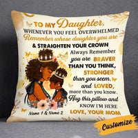 Personalized Mom Grandma BWA Daughter Granddaughter Pillow DB181 81O34 thumb 1