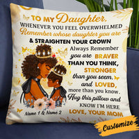 Personalized Mom Grandma BWA Daughter Granddaughter Pillow DB181 81O34 thumb 1