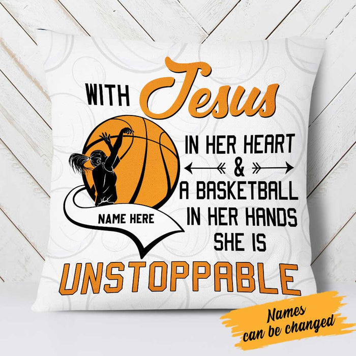 Personalized Love Basketball Pillow DB186 87O23 1