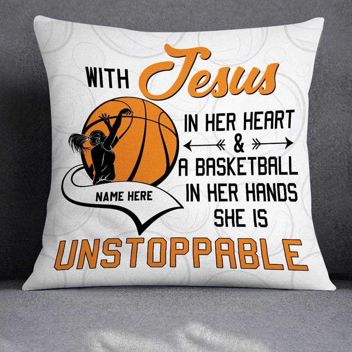 Personalized Love Basketball Pillow DB186 87O23 1