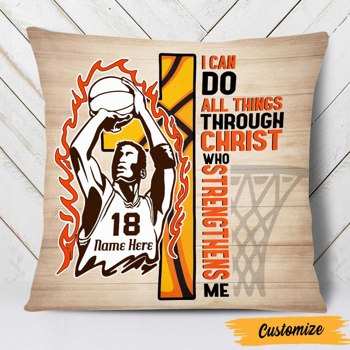 Personalized Love Basketball Player Pillow DB185 95O47 1
