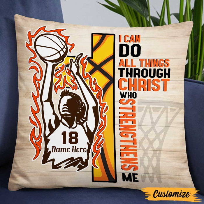Personalized Love Basketball Player Pillow DB185 95O47 1