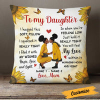 Personalized Sunflower Daughter Pillow DB185 23O23 thumb 1