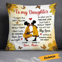 Personalized Sunflower Daughter Pillow DB185 23O23 thumb 1