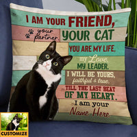 Personalized Cat Photo Friend Pillow DB209 95O34 thumb 1