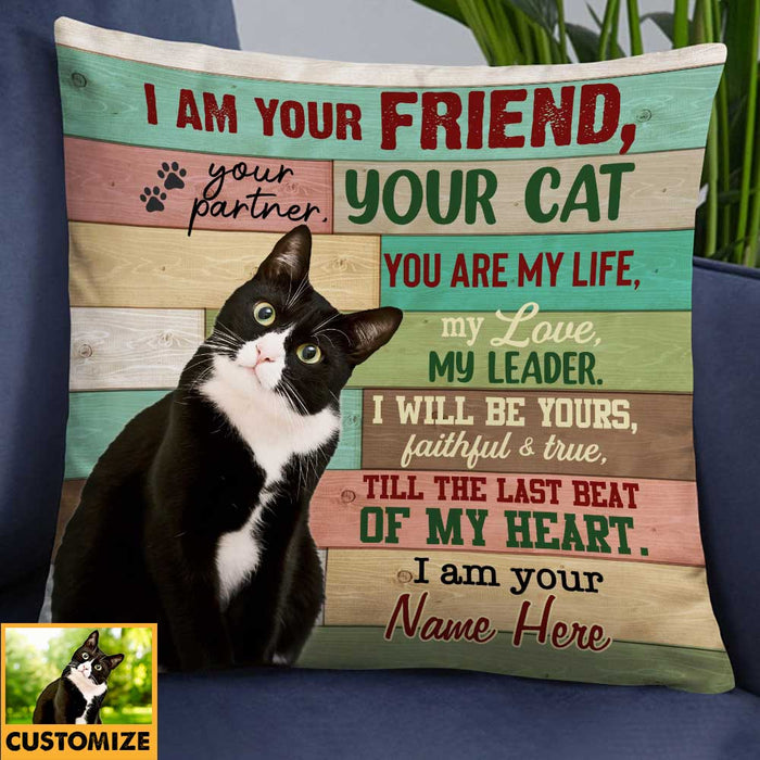 Personalized Cat Photo Friend Pillow DB209 95O34 1
