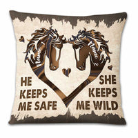 Personalized Couple Love Horse Pillow DB204 95O23 thumb 1