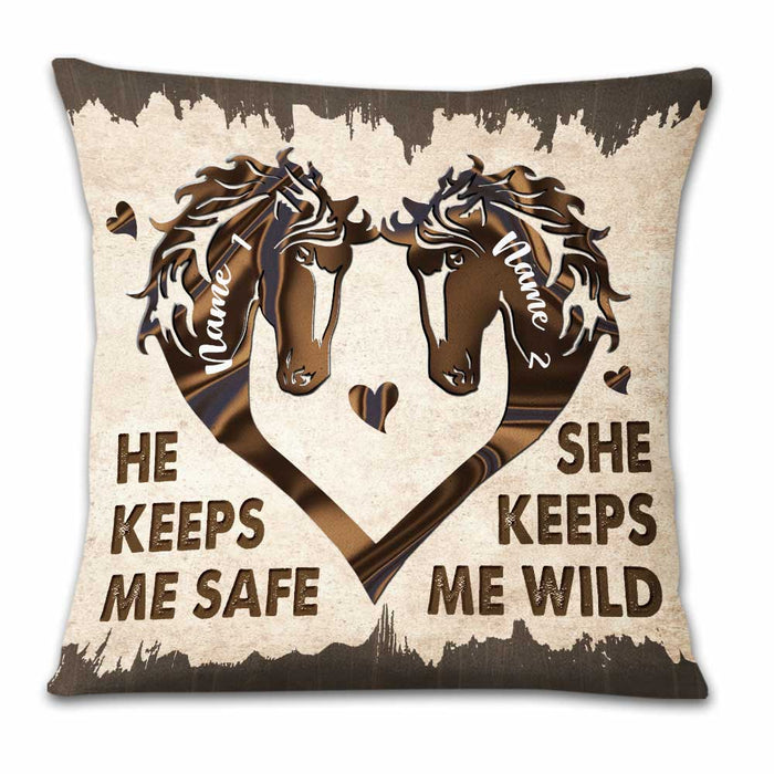 Personalized Couple Love Horse Pillow DB204 95O23 1