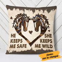Personalized Couple Love Horse Pillow DB204 95O23 thumb 1