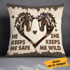 Personalized Couple Love Horse Pillow DB204 95O23 1