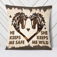 Personalized Couple Love Horse Pillow DB204 95O23 thumb 1