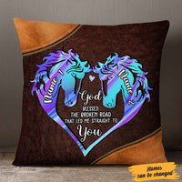 Personalized Couple Horse Pillow DB201 30O57 thumb 1