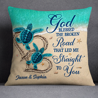 Personalized Couple Love Turtle Pillow DB201 81O24 thumb 1