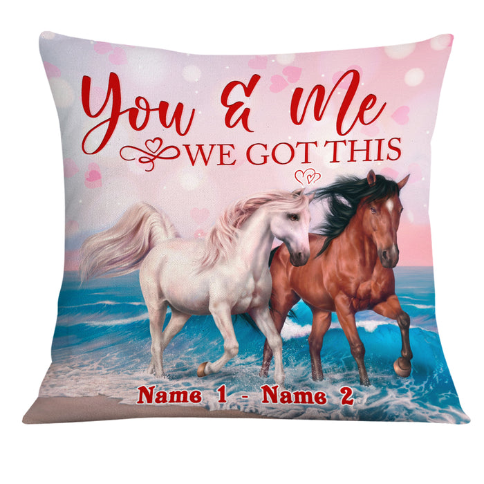 Personalized Couple Love Horse Pillow DB202 26O19 1