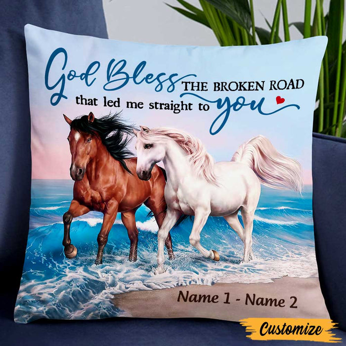 Personalized Horse Couple Love Pillow DB203 87O47 1