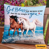 Personalized Horse Couple Love Pillow DB203 87O47 thumb 1