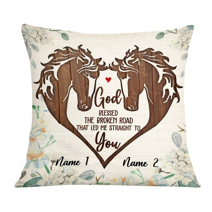 Personalized Couple Love Horse Pillow DB204 23O57 1