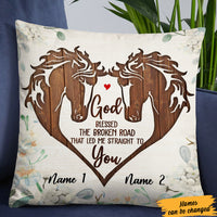 Personalized Couple Love Horse Pillow DB204 23O57 thumb 1