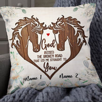 Personalized Couple Love Horse Pillow DB204 23O57 thumb 1
