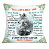 Personalized Couple Love Wolf Husband Wife The Day I Met You Pillow DB205 85O34 1