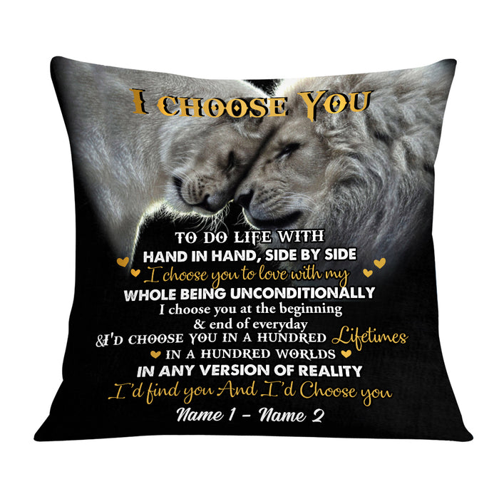 Personalized Couple Love Lion Pillow DB203 23O58 1