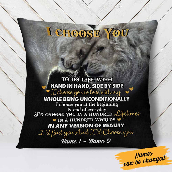 Personalized Couple Love Lion Pillow DB203 23O58 1