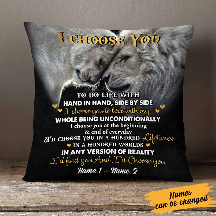 Personalized Couple Love Lion Pillow DB203 23O58 1