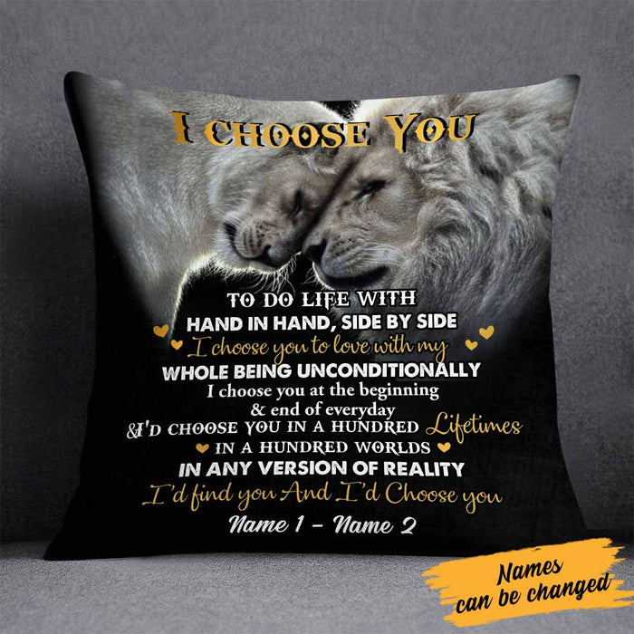 Personalized Couple Love Lion Pillow DB203 23O58 1