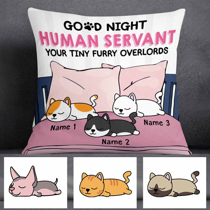Personalized Cat Good Night Human Pillow DB204 81O58 1