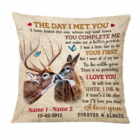 Personalized Couple Love Deer Pillow DB204 26O47 thumb 1
